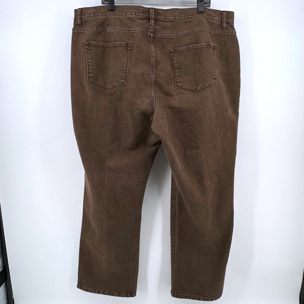 Ralph Lauren Jean Co Women 22W Brown Classic Straight Leg Jean High Rise Stretch - Picture 3 of 8
